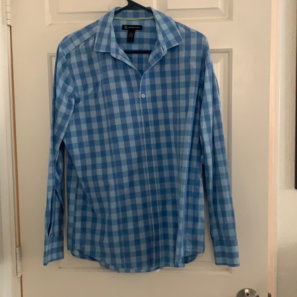 INC Men’s Checkered Button Down Shirt- EXCELLENT CONDITION